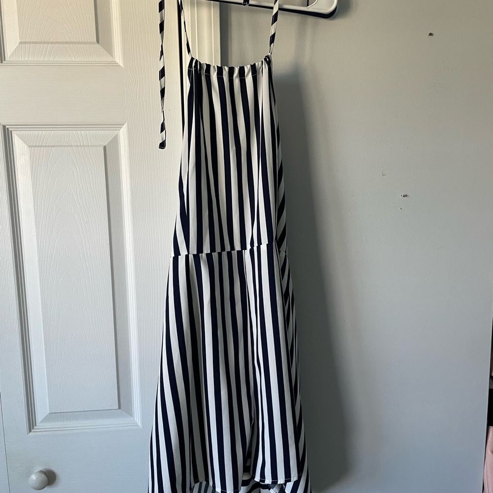 SHEIN blue and white striped romper size 2XL NEVER WORN!!